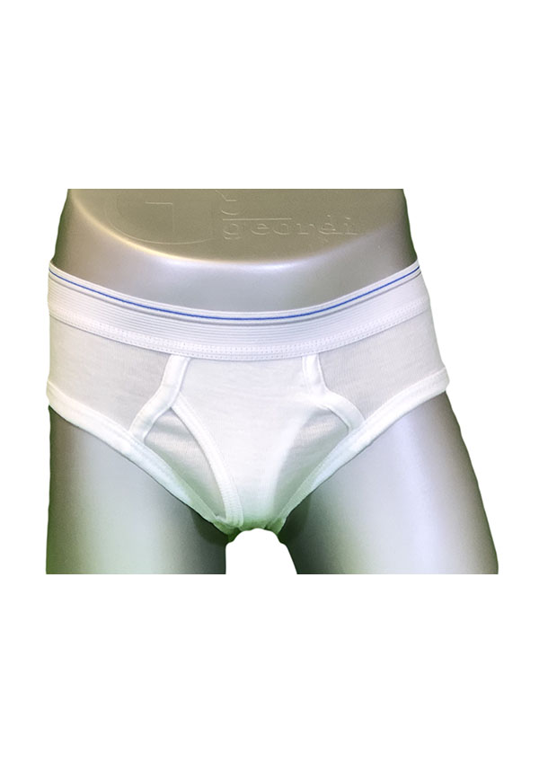 Boy's Fly Front White Brief