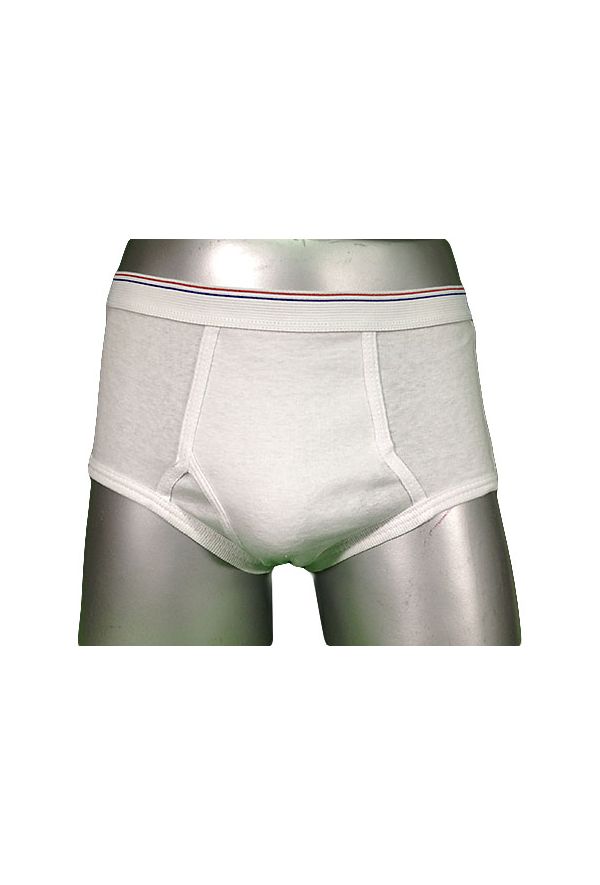 Boy's Fly Front White Brief
